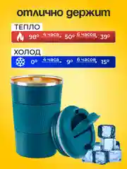 Синий термокружка автомобильная 510 мл, термостакан для кофе, автокружка