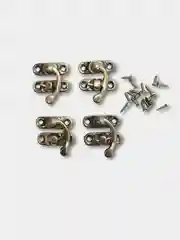 Замок для шкатулки, 2,4 х 2,2 х 0,5 см, бронза, набор 4 штуки