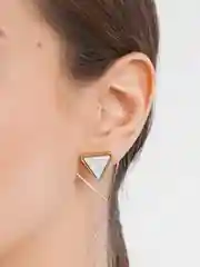 Серьги гвоздики, мрамор