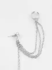 Серебряный серьги бижутерия длинные каффы