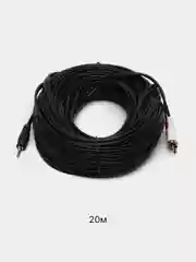 Хром аудио кабель AUX тюльпаны 3.5 мм RCA 2 (папа) - 3.5 Jack (папа), от 1м и до 20м