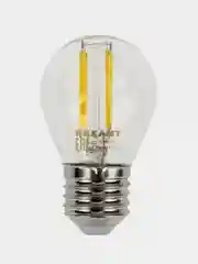Лампа филаментная REXANT Шарик, GL45, 7,5 Вт, 600 Лм, 4000 K, E27, прозрачная колба