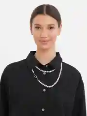 Золотой кросс-боди, бодичейн, сотуар, украшение на одежду из жемчуга + подарок