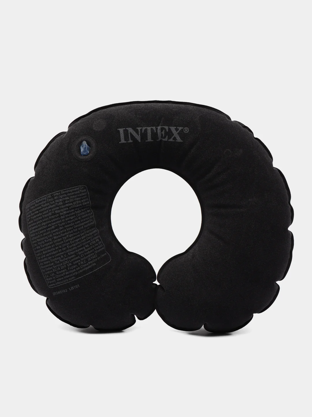 Синий подушка надувная дорожная, Intex, 36х30х10 см