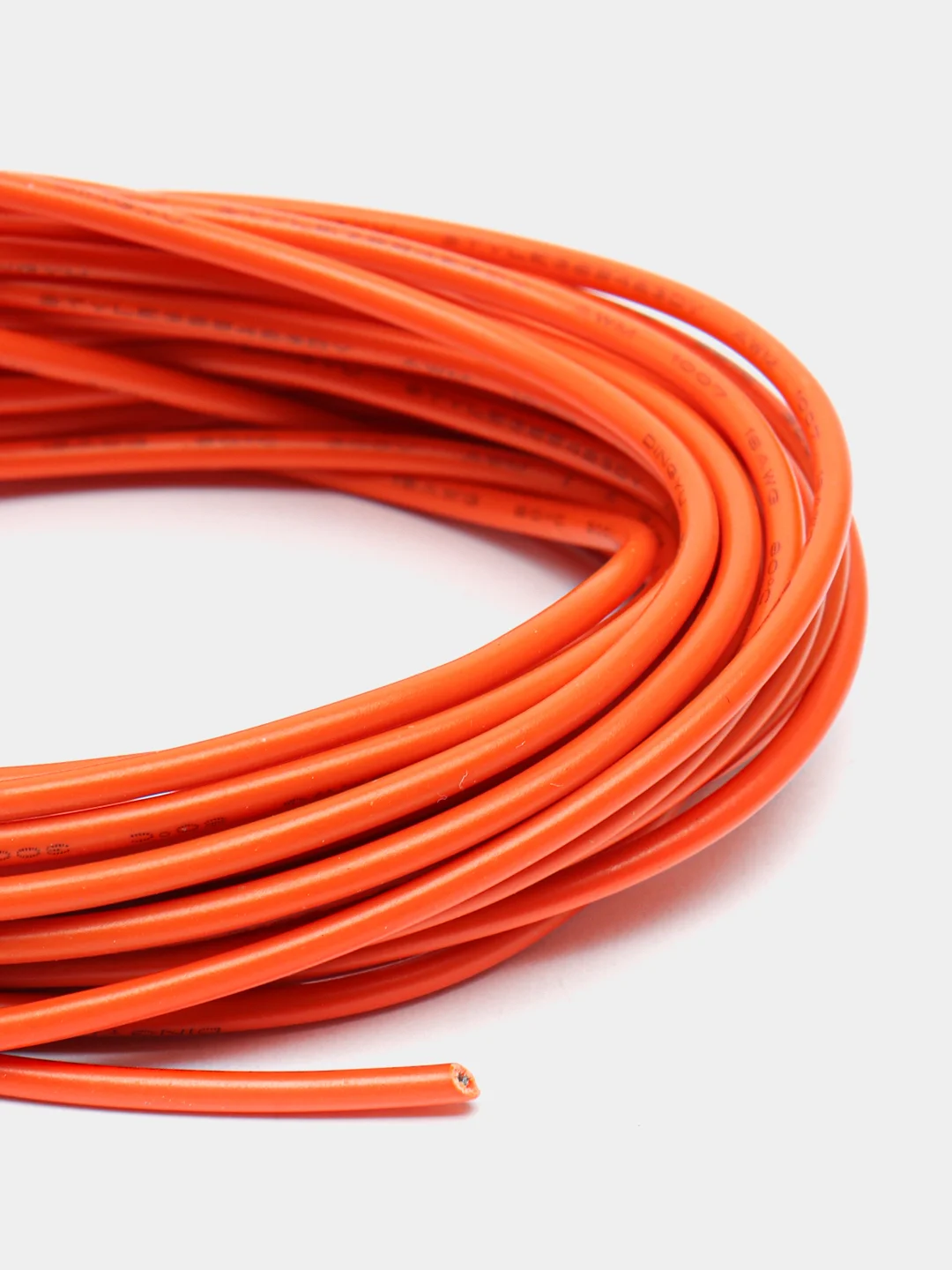 Оранжевый провод UL1007 НПнг(C)-HF 18AWG (0.75мм, медь) отрезок 5 метров