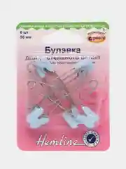 Булавка для постельного белья, 56 мм, 6 шт, цвет голубой  (HEMLINE)
