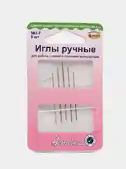 Иглы ручные для работы с кожей и плотными материалами №3-7, 5 шт   (HEMLINE)
