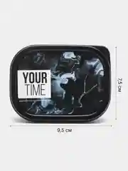 Черный ланч-бокс прямоугольный "Your time" и ланч-бокс "Вкус жизни" 150 мл, "Панда" 500 мл