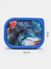 Синий ланч-бокс прямоугольный "Your time" и ланч-бокс "Вкус жизни" 150 мл, "Панда" 500 мл