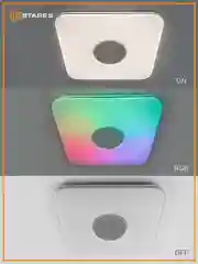 Управляемая потолочная светодиодная  люстра с пультом Estares A-play40W RGB муз ,до15кв.м