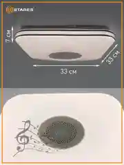 Управляемая потолочная светодиодная  люстра с пультом Estares A-play40W RGB муз ,до15кв.м