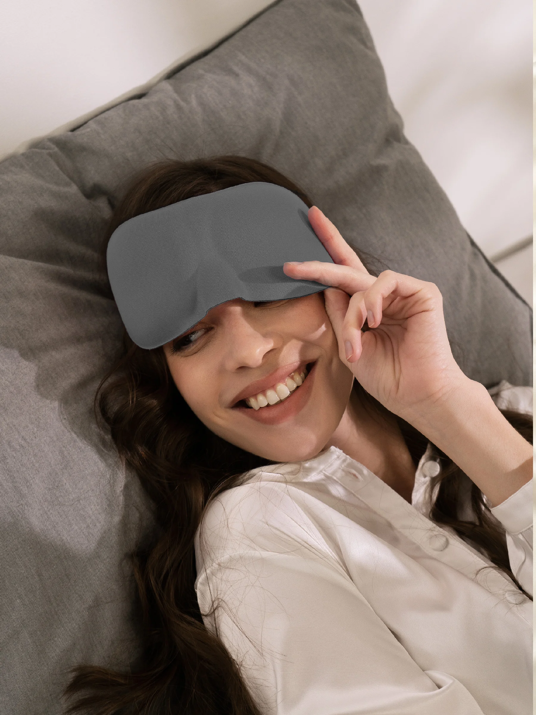 Серый маска для сна 3D REVOLUT, ночная повязка для сна