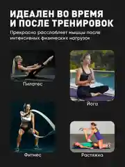 Черный ролик массажный Shark Fit, валик для спины мфр, 33 см