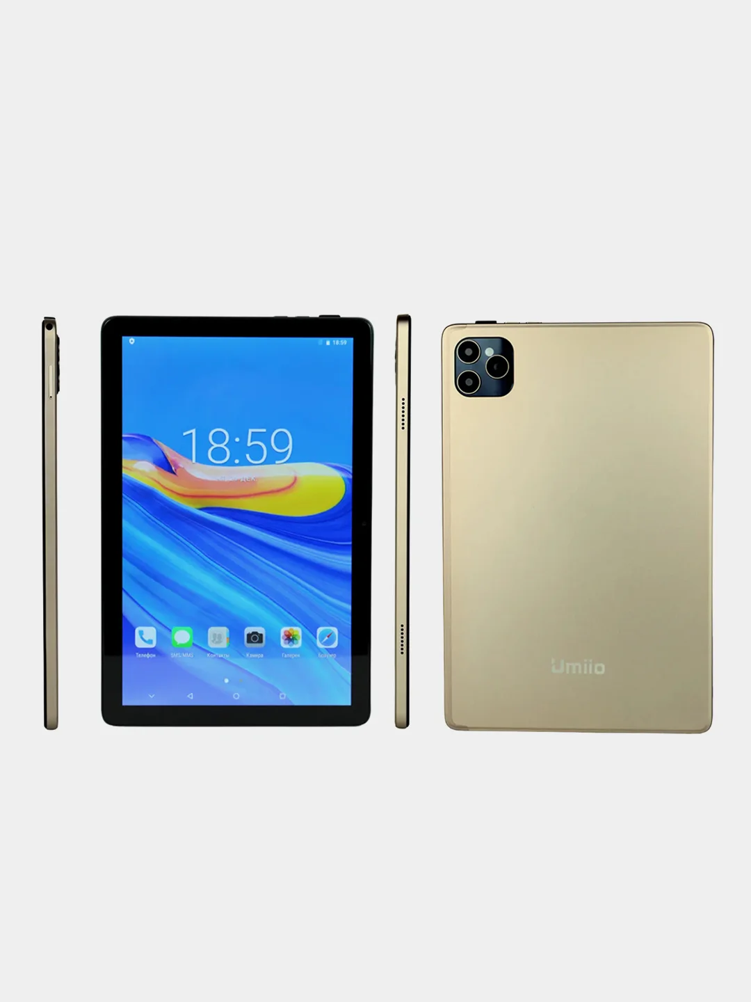 Планшет Umiio A10 Pro, Android, с клавиатурой Tablet PC, 10,1 IPS, 4G LTE/5G, Dual SIM, Gold