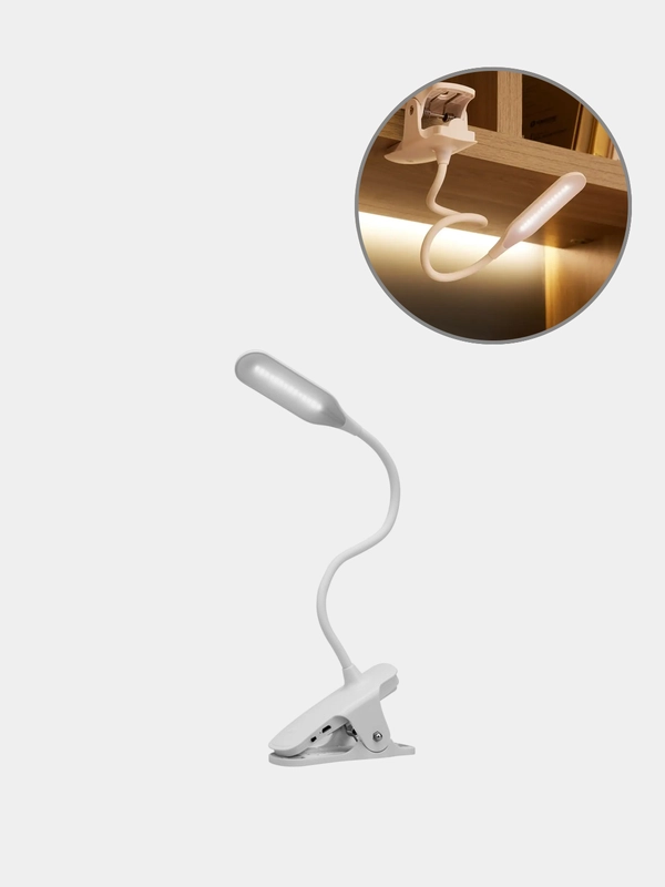 Светильник настольный REXANT Click, 4Вт, LED, 4000К, диммируемый 3 ступени, белый