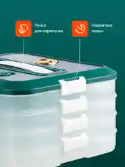 Прозрачный контейнер для заморозки пельменей Shiny Kitchen, емкость для заморозки продуктов