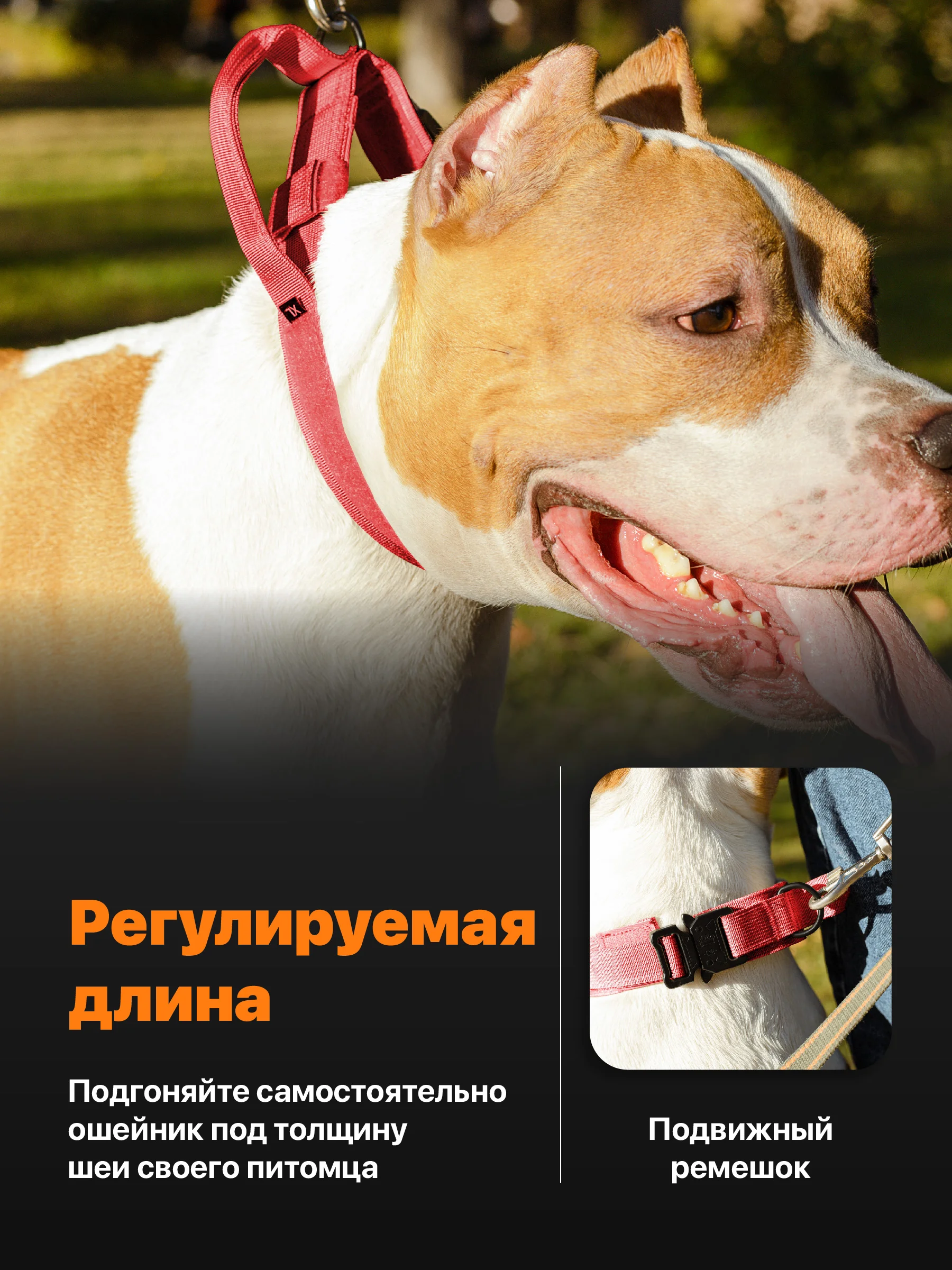 Красный ошейник для собак SSY, для крупных и средних пород с ручкой
