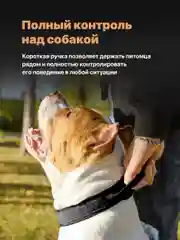 Черный ошейник для собак SSY, для крупных и средних пород с ручкой