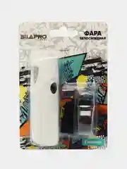 Белый фара велосипедная белая 3 режима, 1LED, 3xААА, 9х3х2,5 см