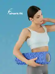 Голубой ролик массажный, для спины и фитнеса, Shark Fit, МФР, 45 см