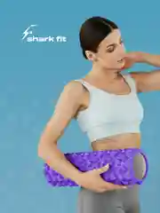 Фиолетовый ролик массажный, для спины и фитнеса, Shark Fit, МФР, 45 см
