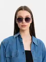 Фиолетовый круглые солнцезащитные очки