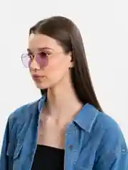 Сиреневый круглые солнцезащитные очки