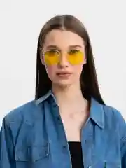 Желтый круглые солнцезащитные очки