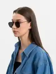 Серый круглые солнцезащитные очки
