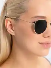 Зеленый круглые солнцезащитные очки