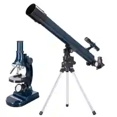 Набор Телескоп и микроскоп  Levenhuk Discovery Scope 2 с книгой для детей  с 6 лет