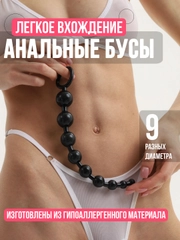 Анальные бусы 30см, фаллоимитатор бусы с шариками, анальная пробка для анального секса 18+