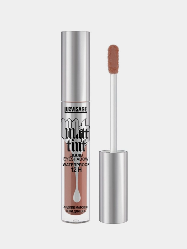 Жидкие матовые тени для век LUXVISAGE Matt tint waterproof 12H, тон 109 Soft Brown, 3 г
