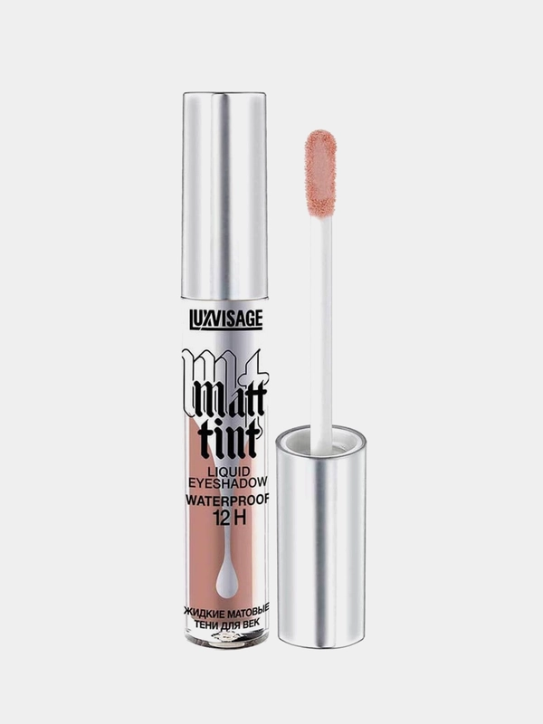Жидкие матовые тени для век LUXVISAGE Matt tint waterproof 12H, тон 107 Rose Beige, 3 г