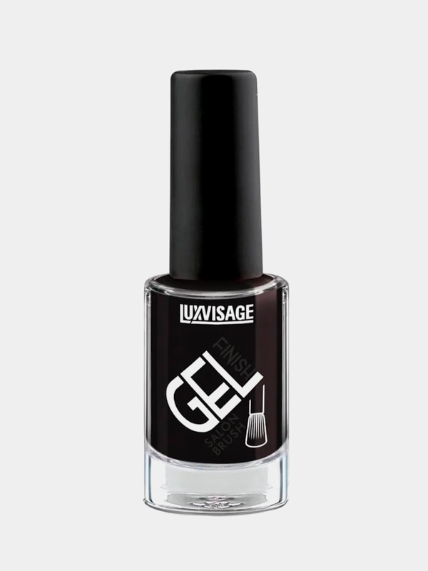 Лак для ногтей LUXVISAGE Gel finish, тон 10 черный, 9 г