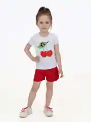 Красный футболка и шорты для девочки, комплект для девочки, Утенок