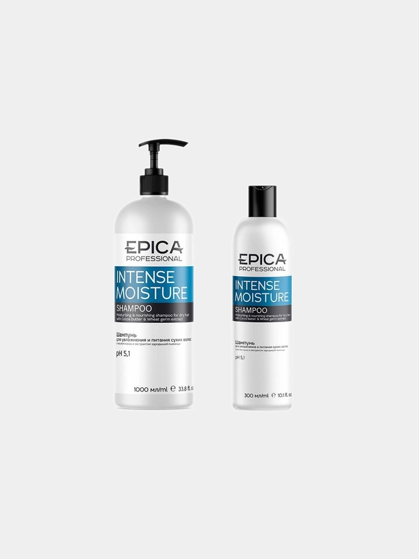 Epica Intense Moisture Шампунь для увлажнения и питания сухих волос Эпика 300 мл, 1000мл