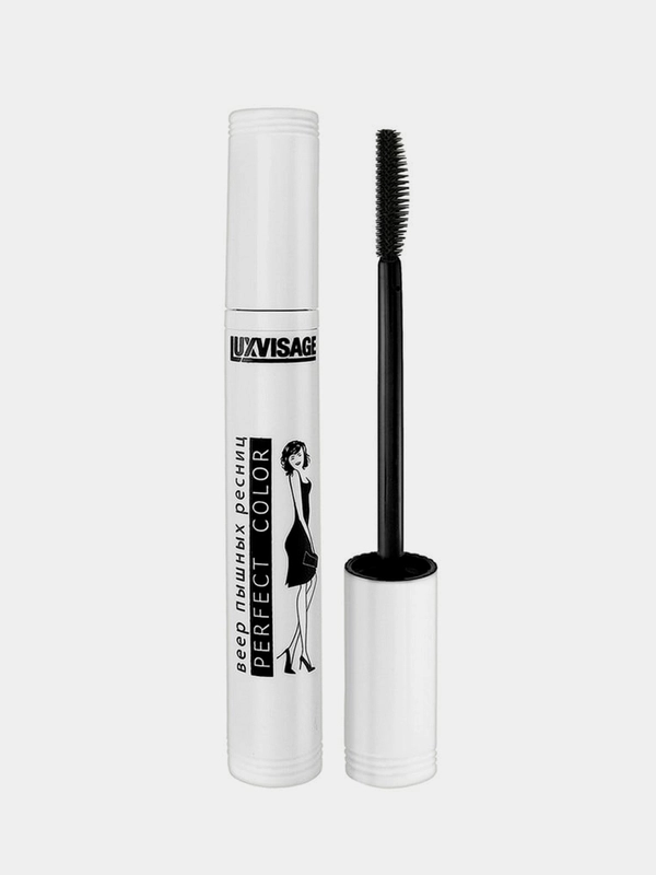 Тушь для ресниц LUXVISAGE Perfect Color Веер пышных ресниц, тон Черный, 9 мл