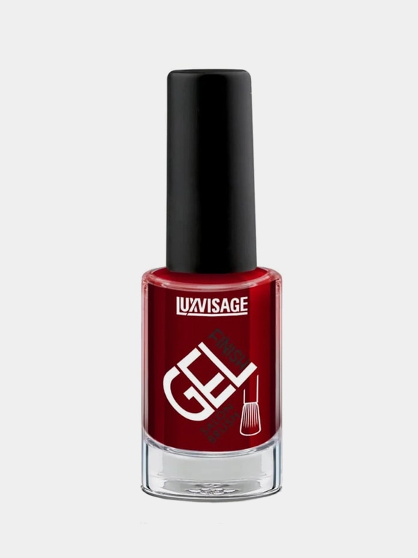Лак для ногтей LUXVISAGE Gel finish, тон 8 бордовый, 9 г