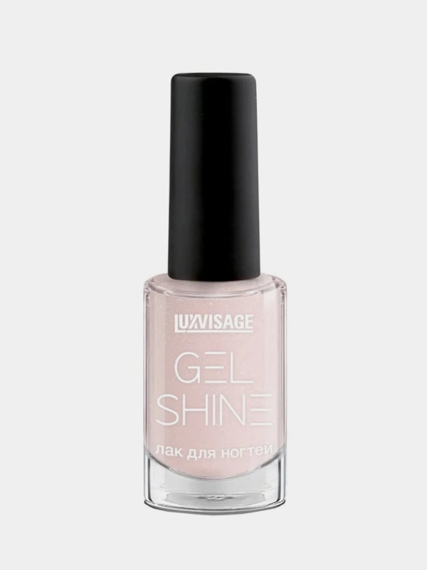 Лак для ногтей LUXVISAGE Gel Shine, тон 101 Молочный розовый с шиммером, 9 мл