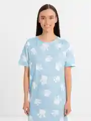 Голубой туника домашняя женская, платье
