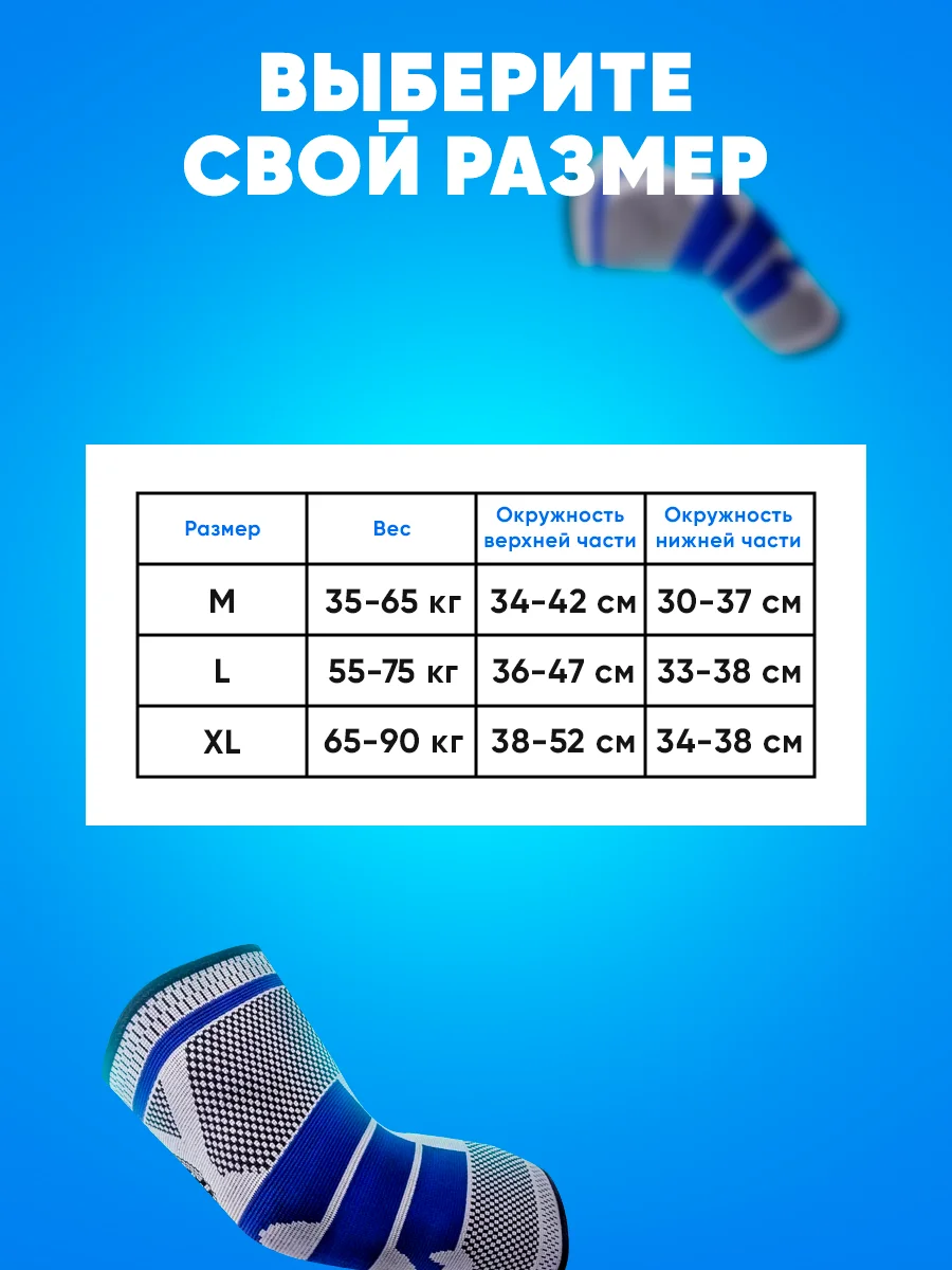 Наколенник для суставов Shark Fit, ортопедический, 2 шт