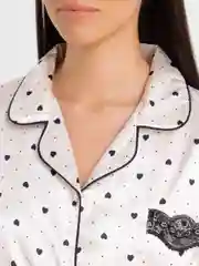 Белый пижама женская с шортами шелковая