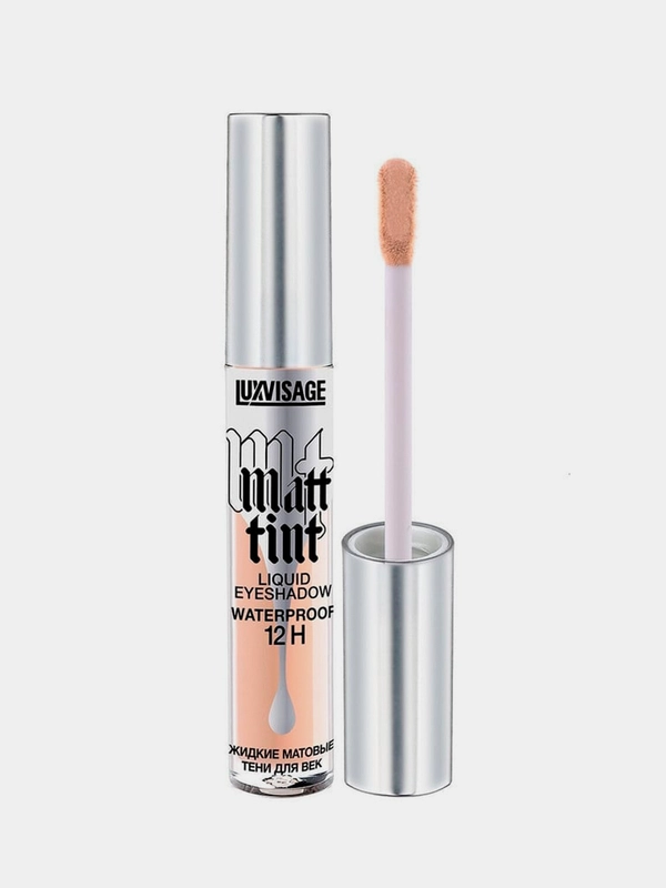 Жидкие матовые тени для век LUXVISAGE Matt tint waterproof 12H, тон 101 Cream Beige, 3 г