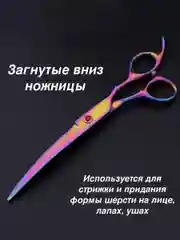 Розовый набор цветных ножниц для стрижки волос и шерсти домашних животных из нержавеющей стали