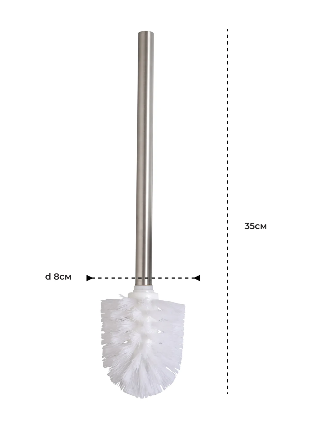KROFFOS Brush white Ершик для туалета с ручкой из нержавеющей стали