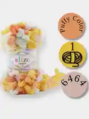 Оранжевый пряжа Alize Puffy Color 100% Микрополиэстер 100г  9м