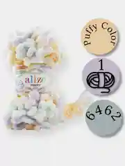 Лавандовый пряжа Alize Puffy Color 100% Микрополиэстер 100г  9м