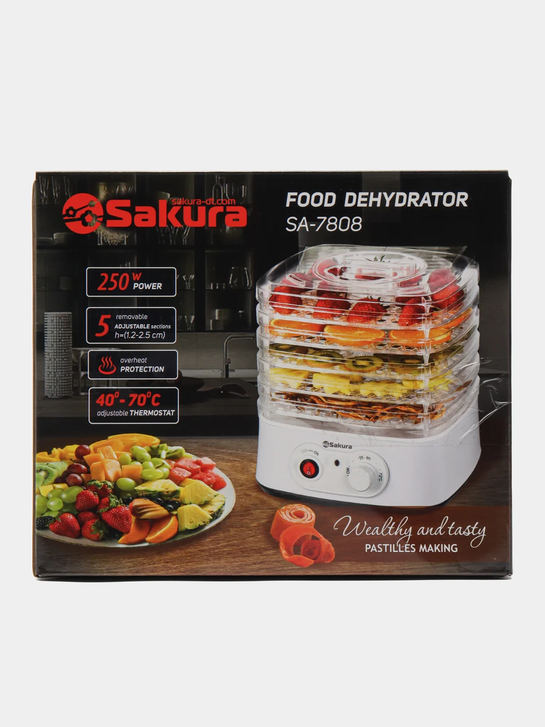 Сушилка для продуктов SA-7808 250 Вт 5ярусов