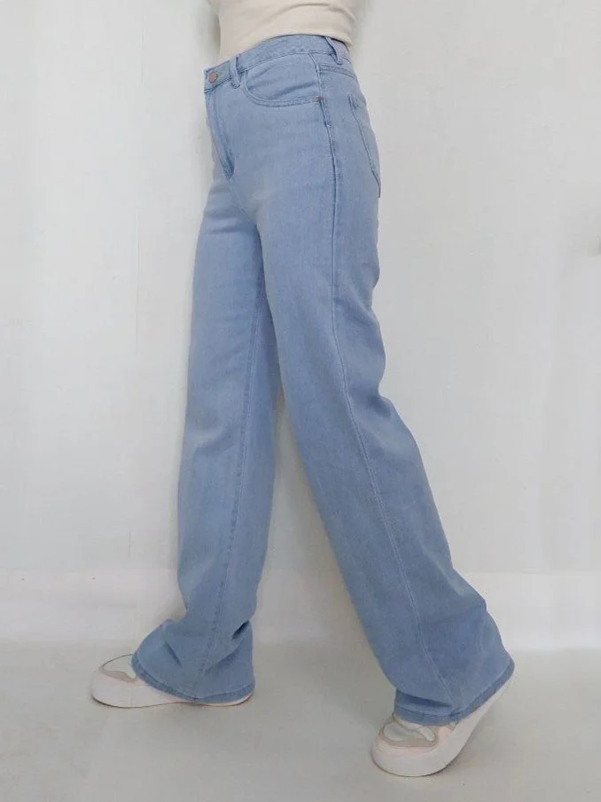 Ледяной женские джинсы широкие wide leg трубы палаццо